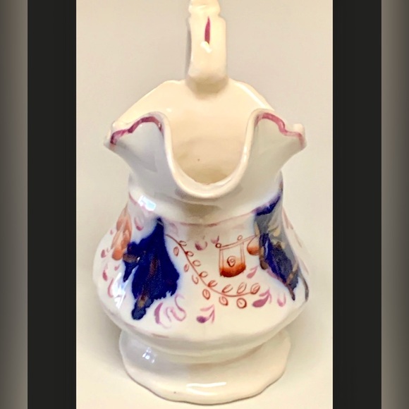 Early 1800s Antique Gaudy Welsh Unrecorded Pink Lustre Jug Handled Pitcher - Picture 5 of 10